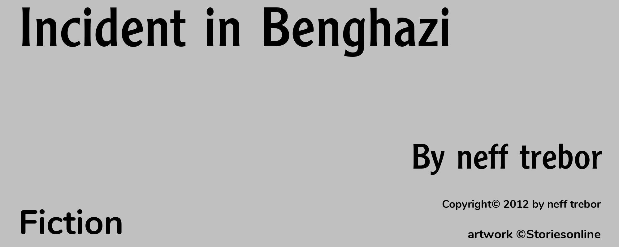 Incident in Benghazi - Cover