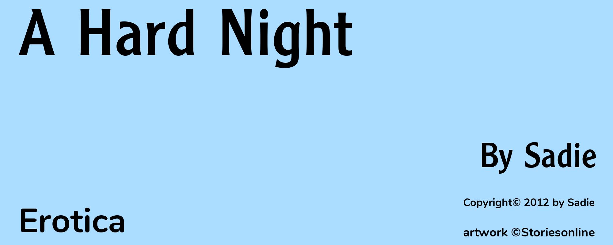 A Hard Night - Cover