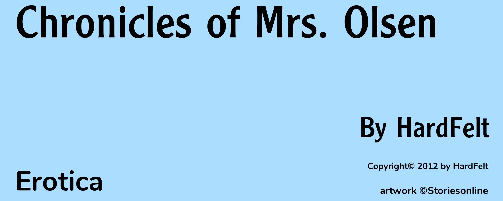Chronicles of Mrs. Olsen - Cover