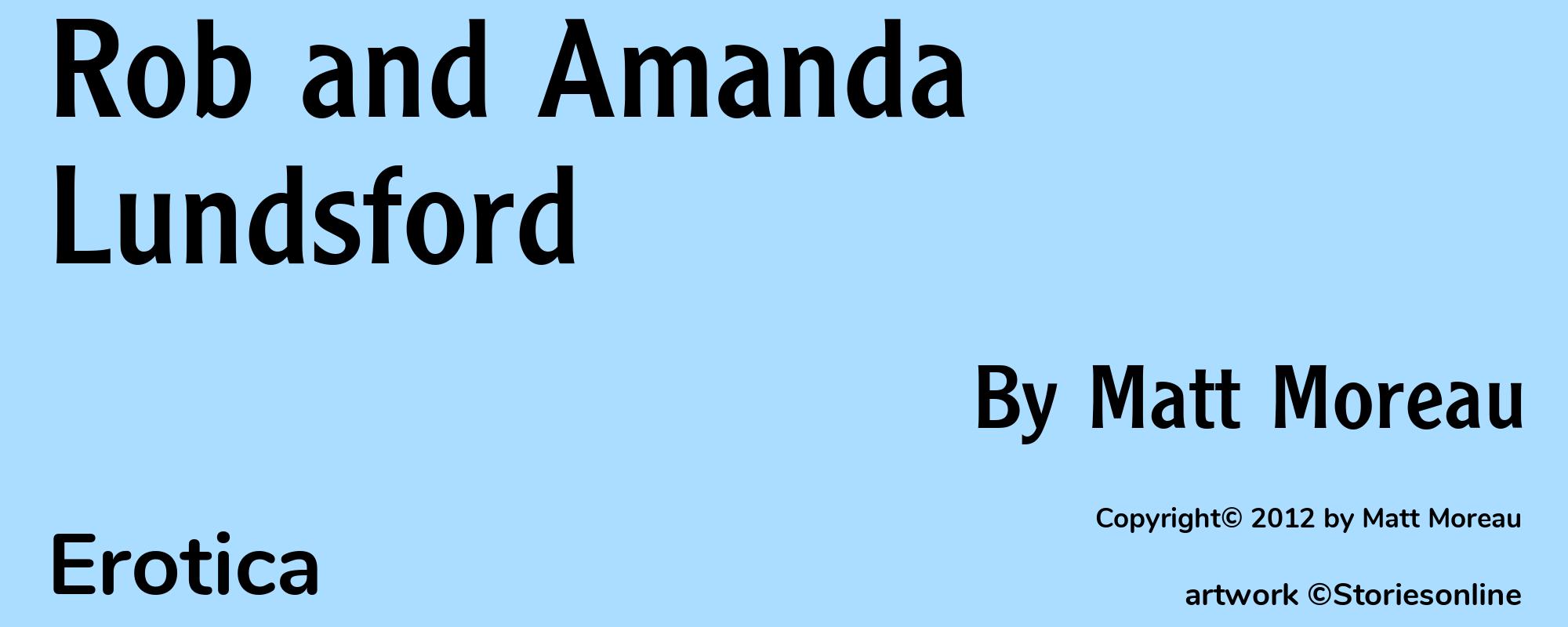 Rob and Amanda Lundsford - Cover