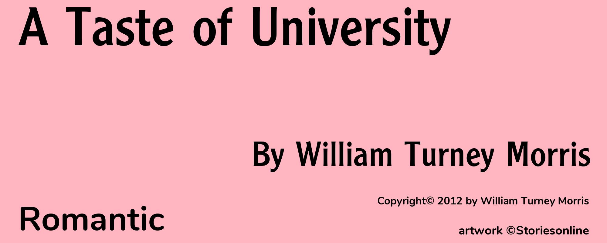 A Taste of University - Cover