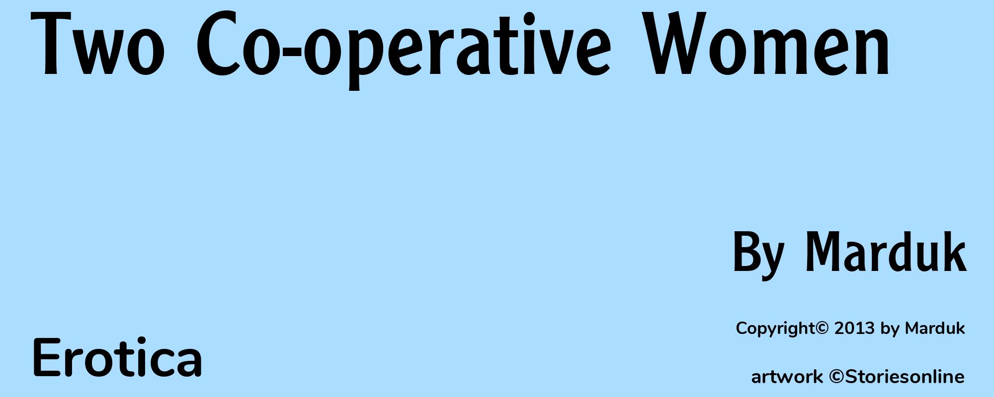 Two Co-operative Women - Cover