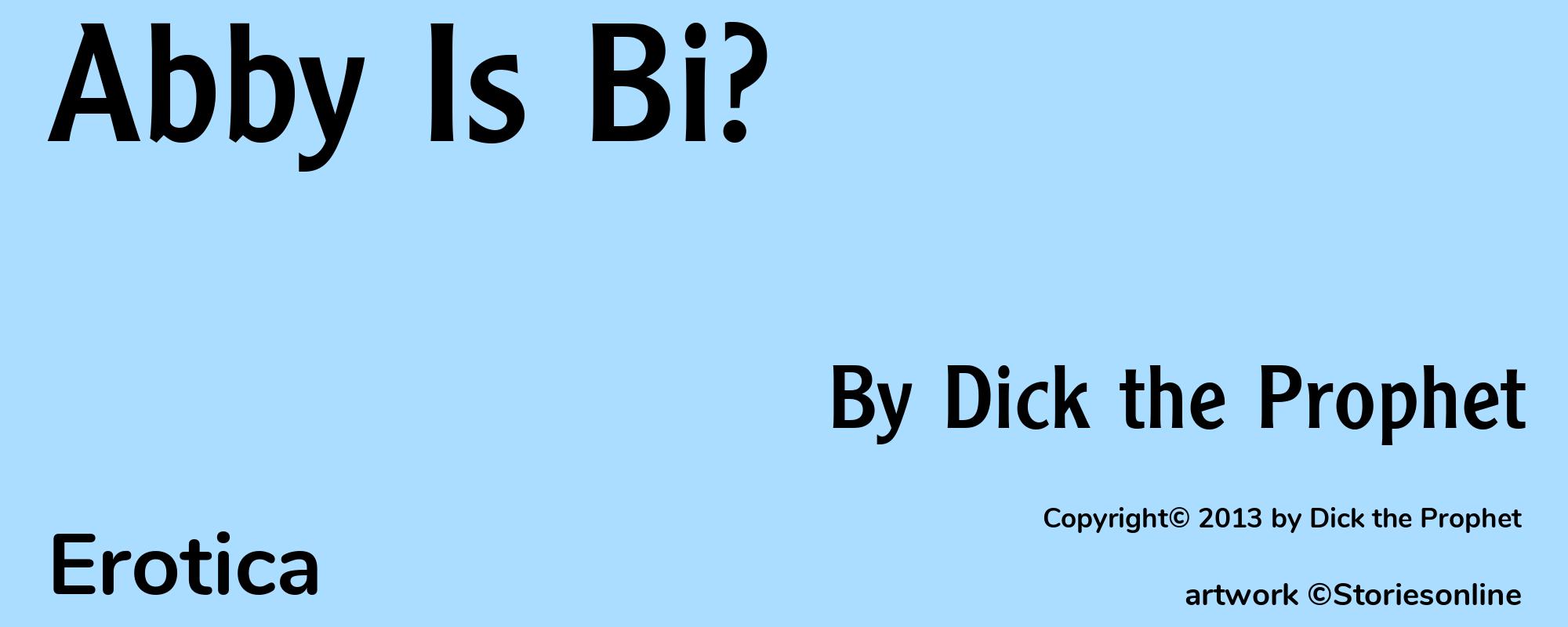 Abby Is Bi? - Cover