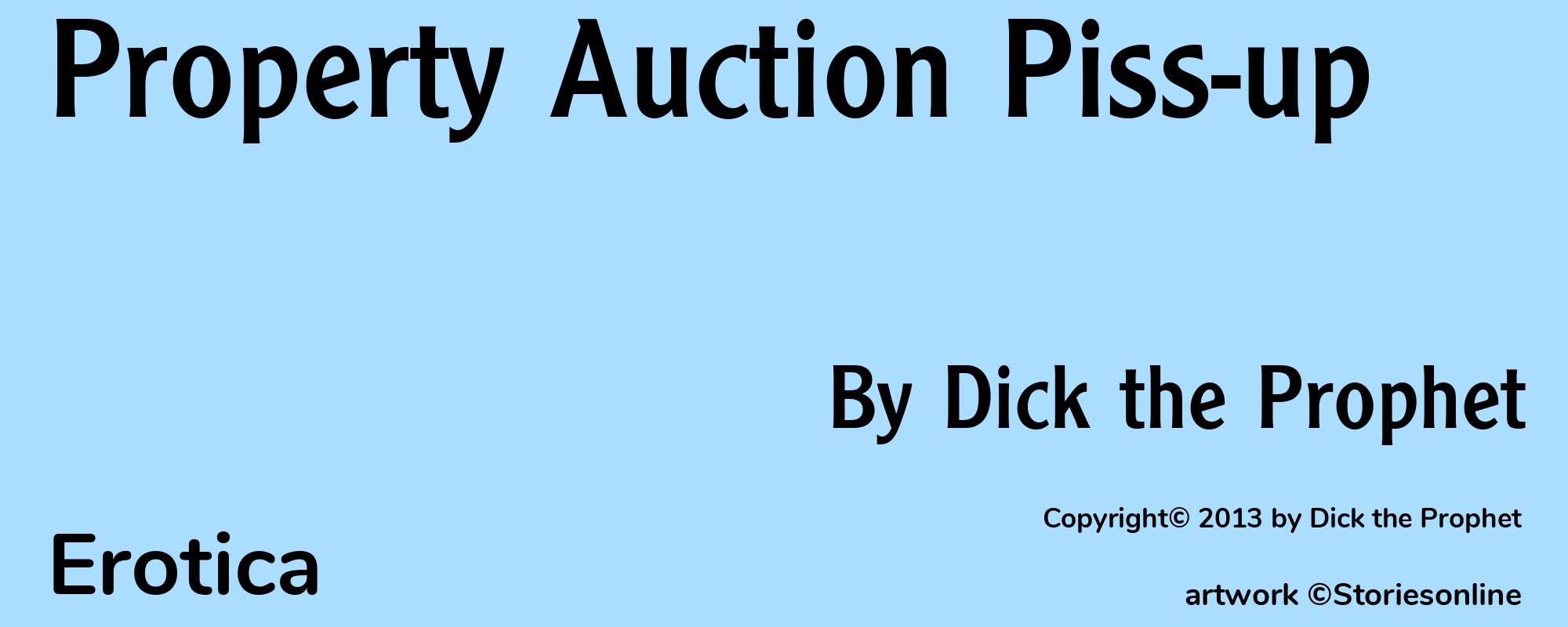 Property Auction Piss-up - Cover