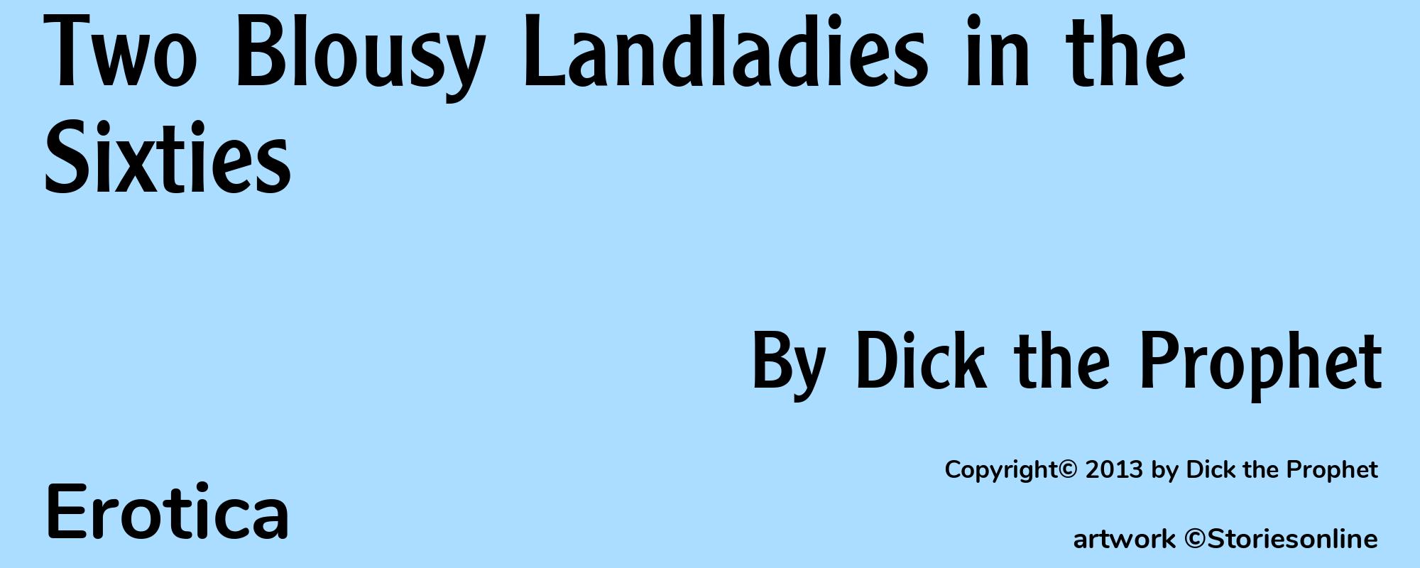 Two Blousy Landladies in the Sixties - Cover