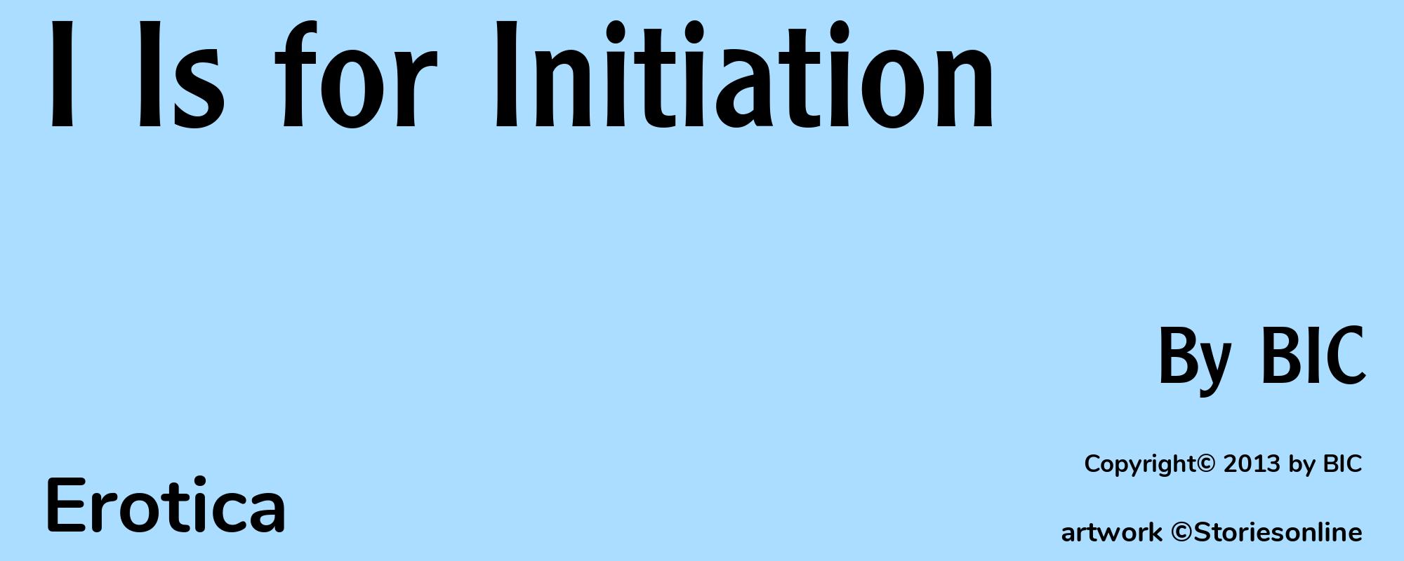 I Is for Initiation - Cover