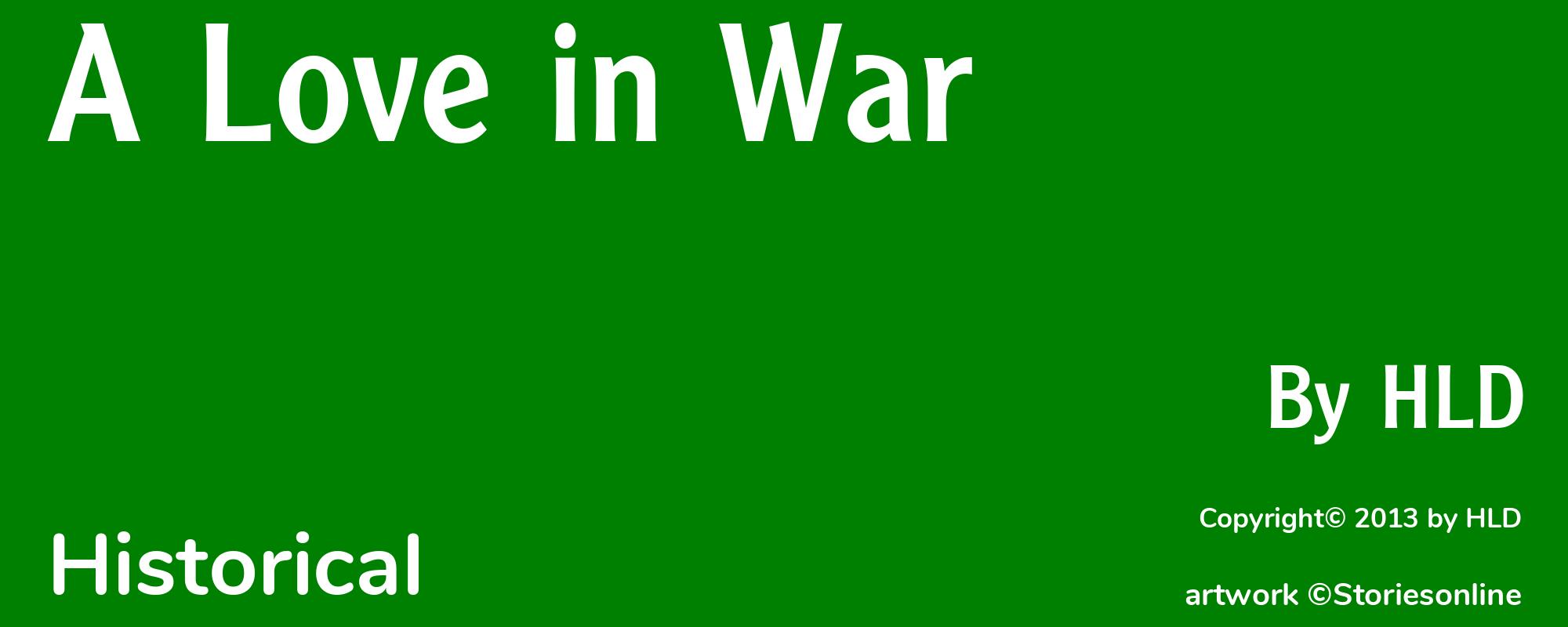 A Love in War - Cover