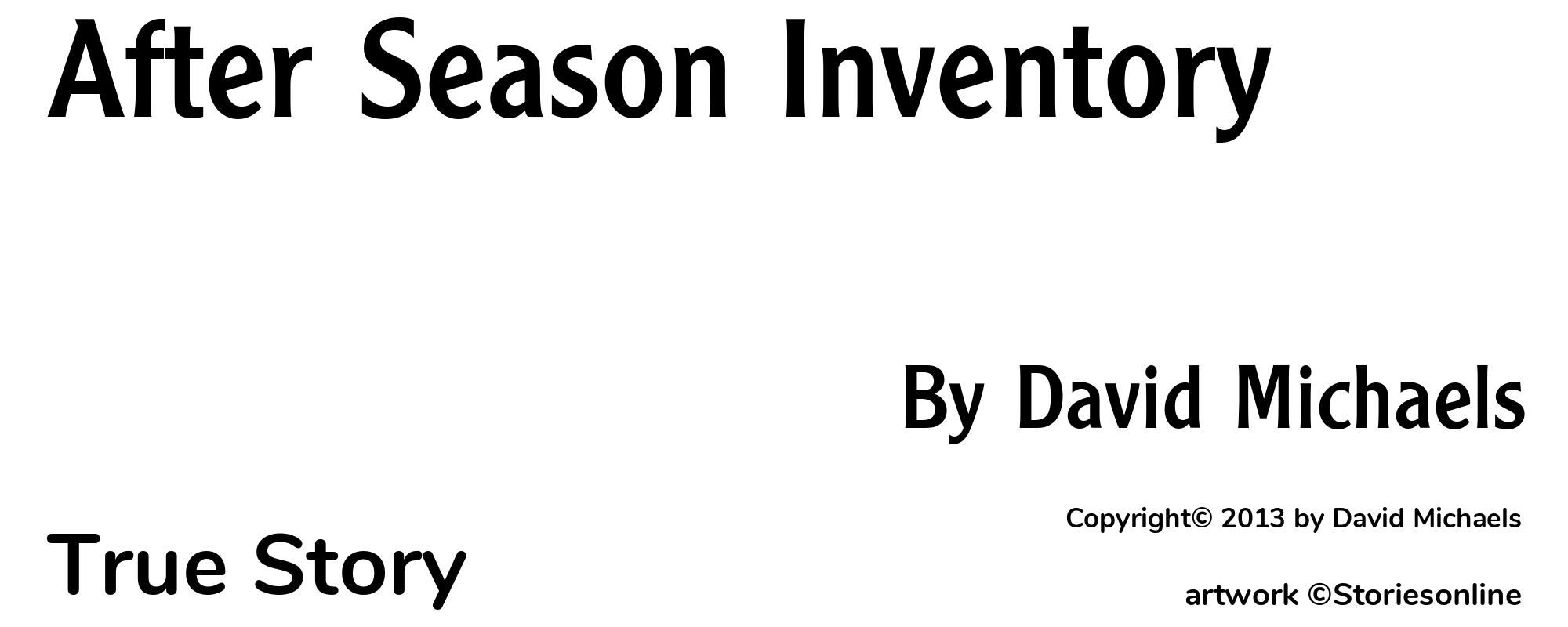 After Season Inventory - Cover