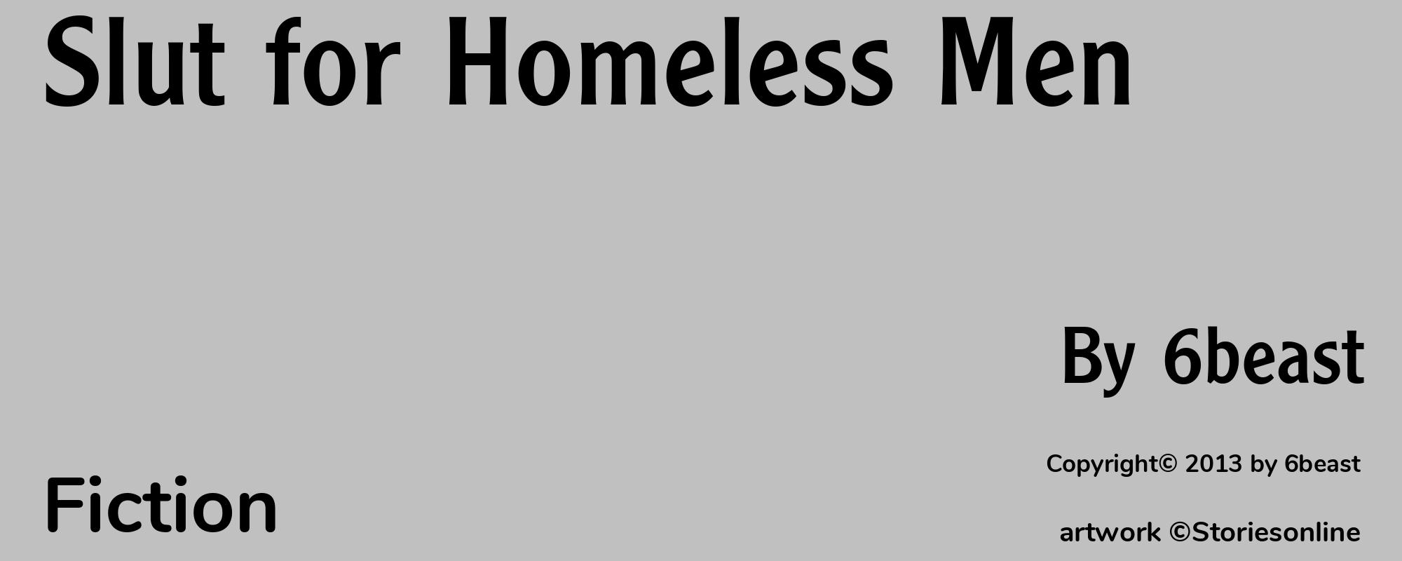 Slut for Homeless Men - Cover
