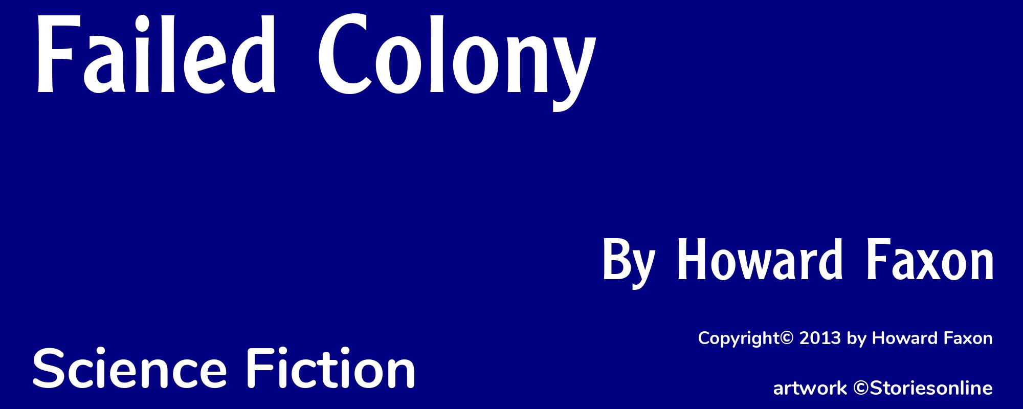 Failed Colony - Cover