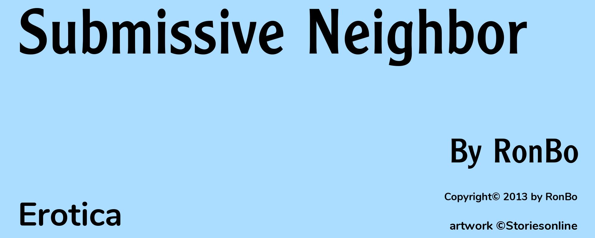 Submissive Neighbor - Cover