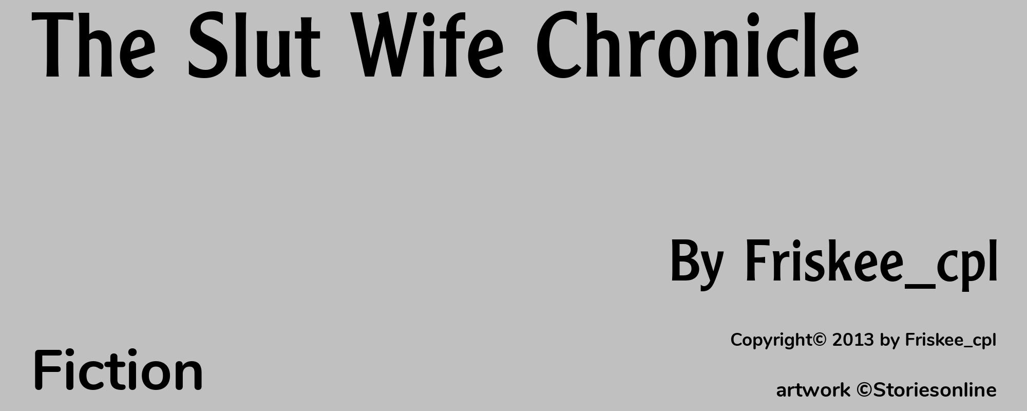 The Slut Wife Chronicle - Cover