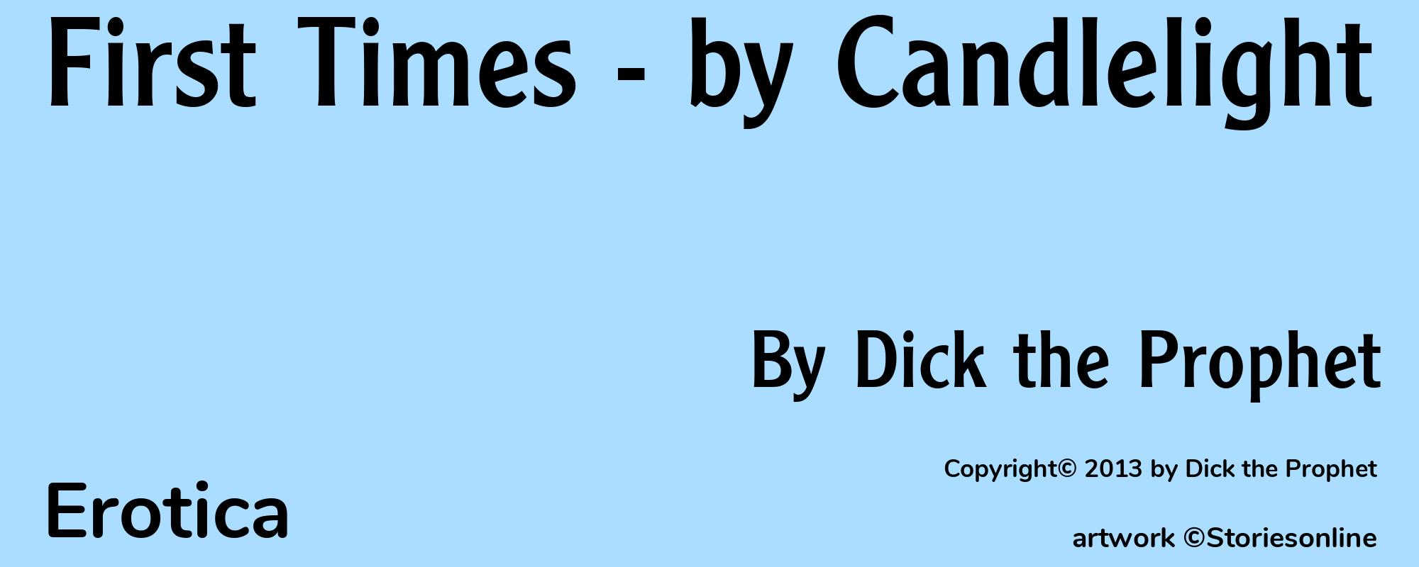 First Times - by Candlelight - Cover