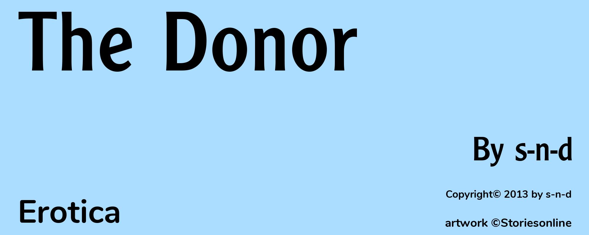 The Donor - Cover