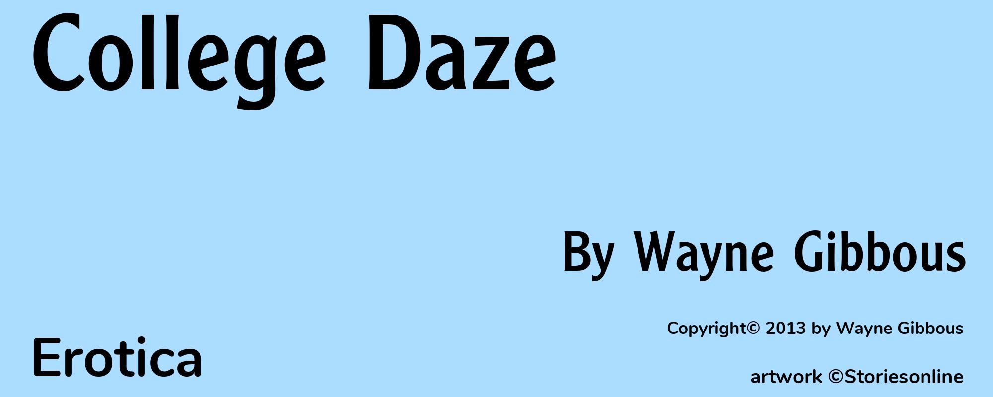 College Daze - Cover