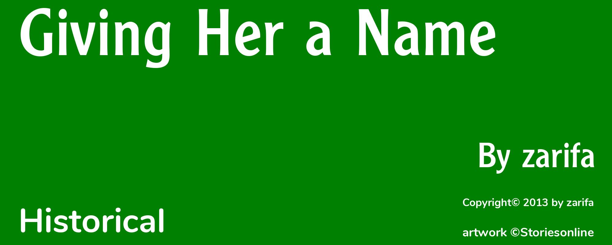 Giving Her a Name - Cover