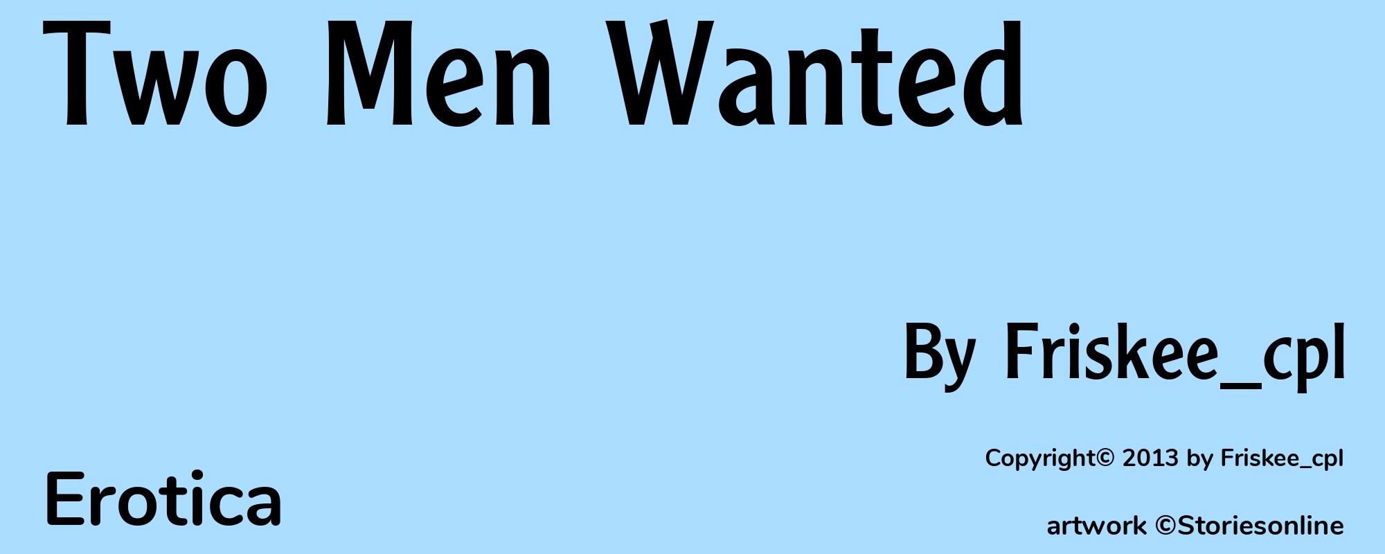 Two Men Wanted - Cover