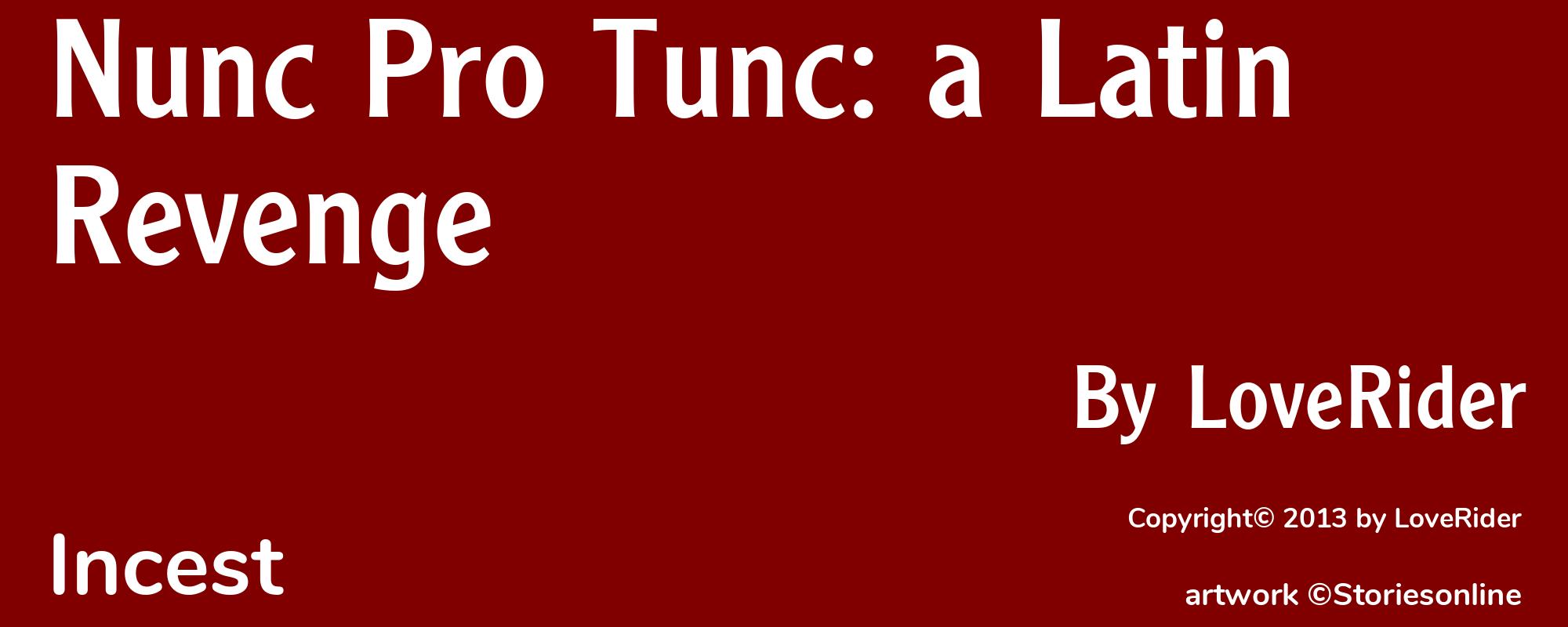 Nunc Pro Tunc: a Latin Revenge - Cover