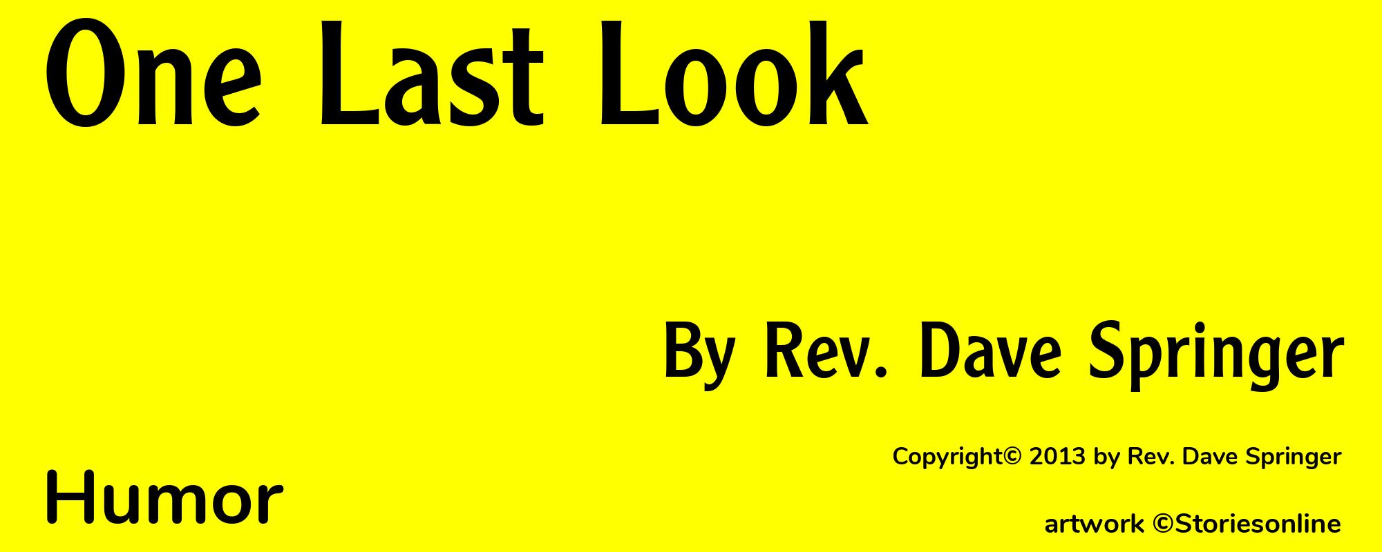 One Last Look - Cover