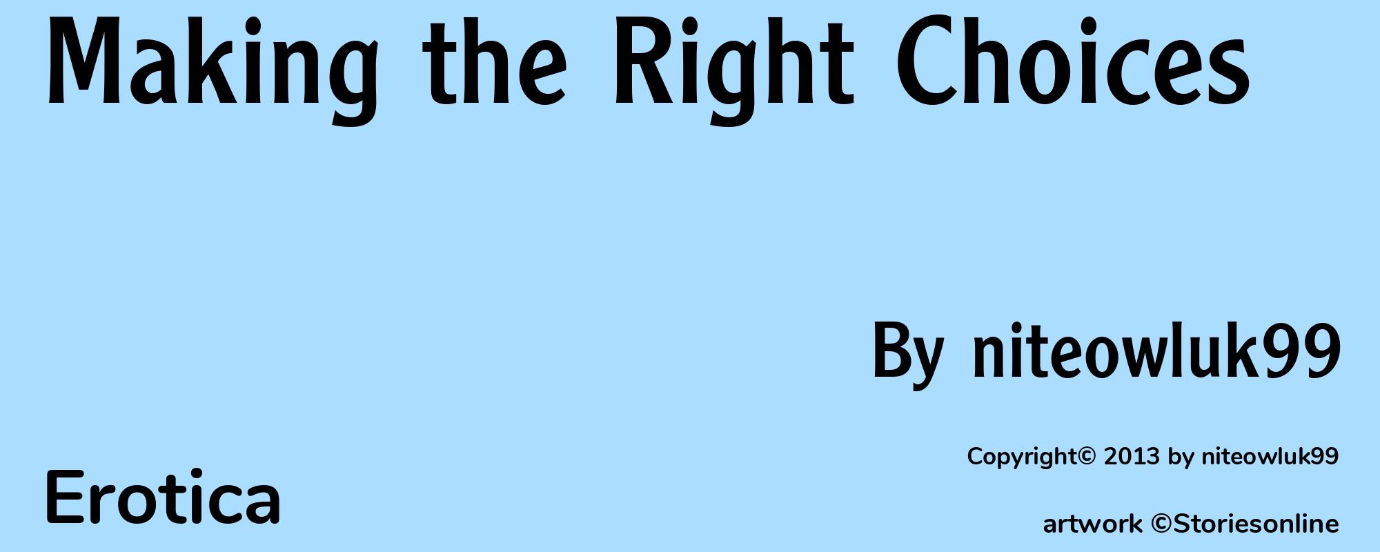 Making the Right Choices - Cover