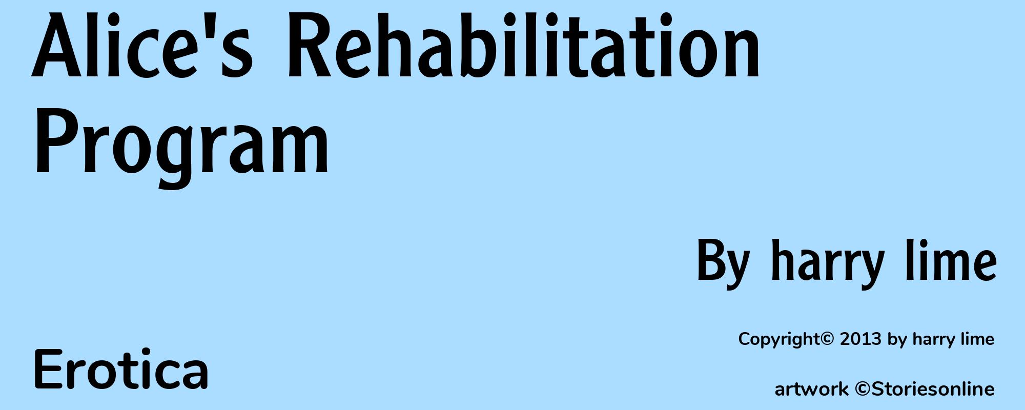 Alice's Rehabilitation Program - Cover