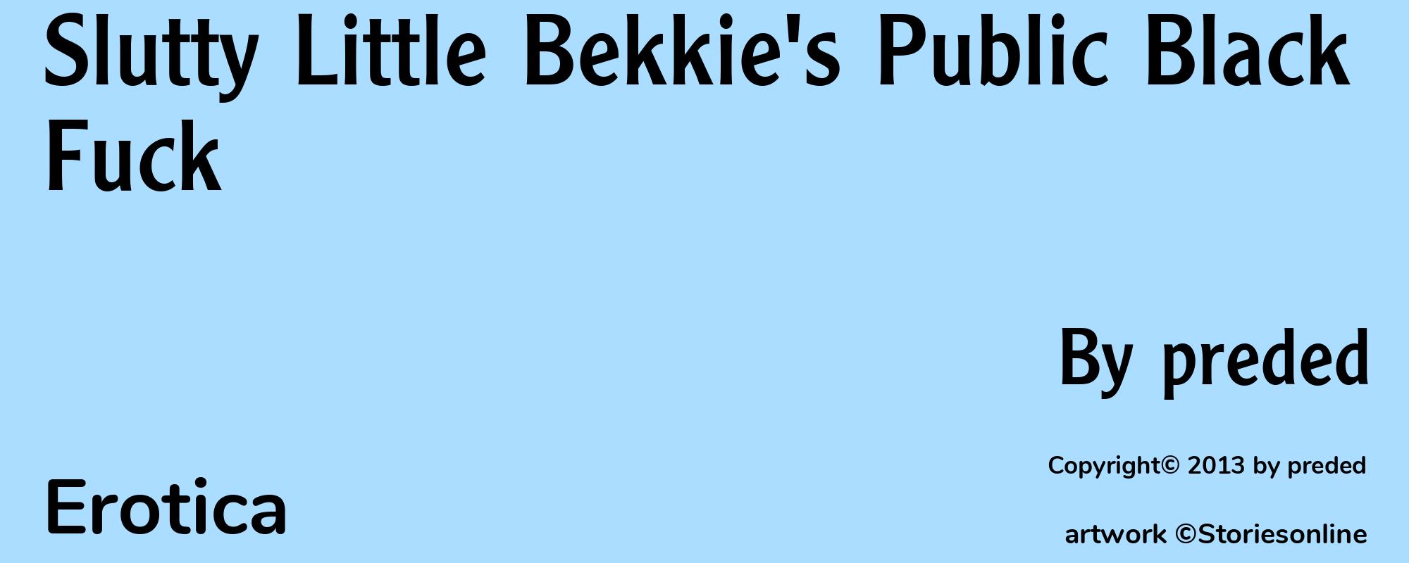 Slutty Little Bekkie's Public Black Fuck - Cover