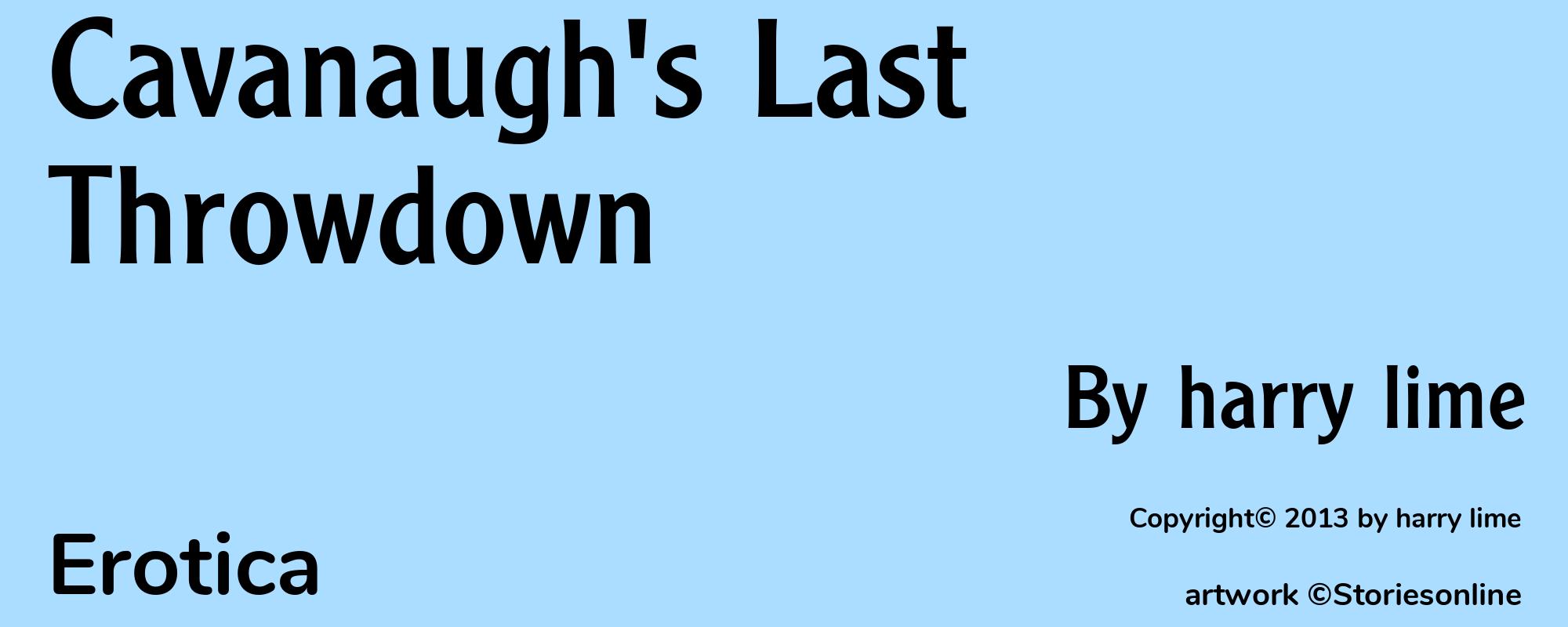 Cavanaugh's Last Throwdown - Cover