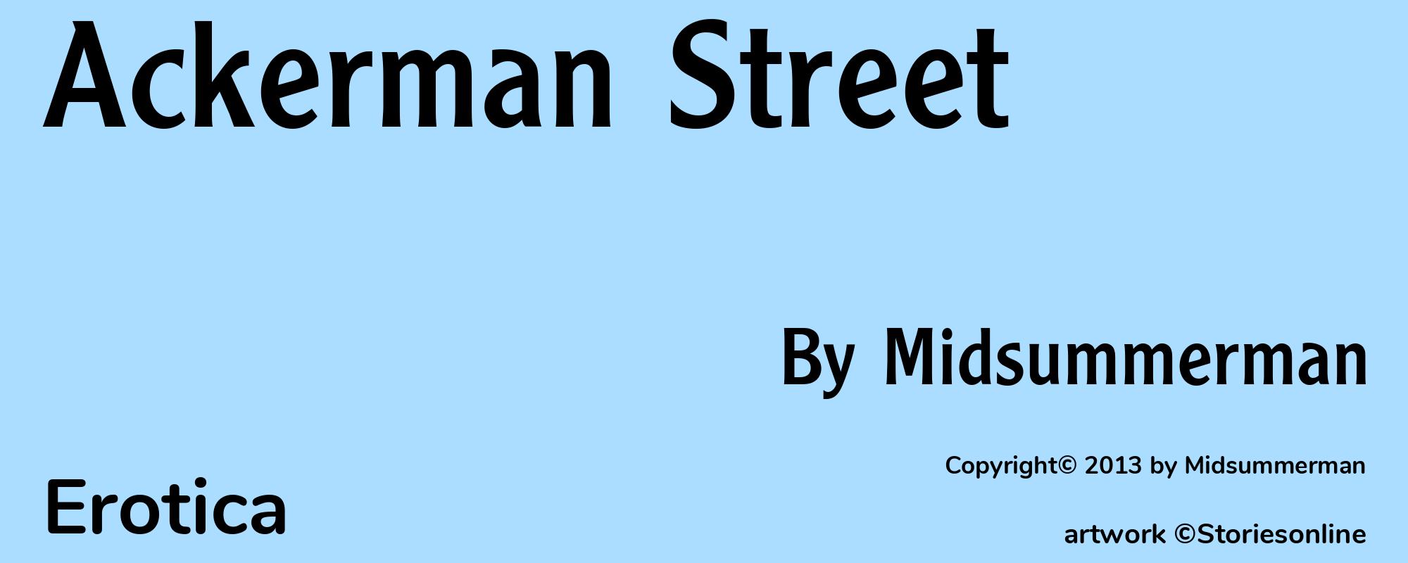 Ackerman Street - Cover
