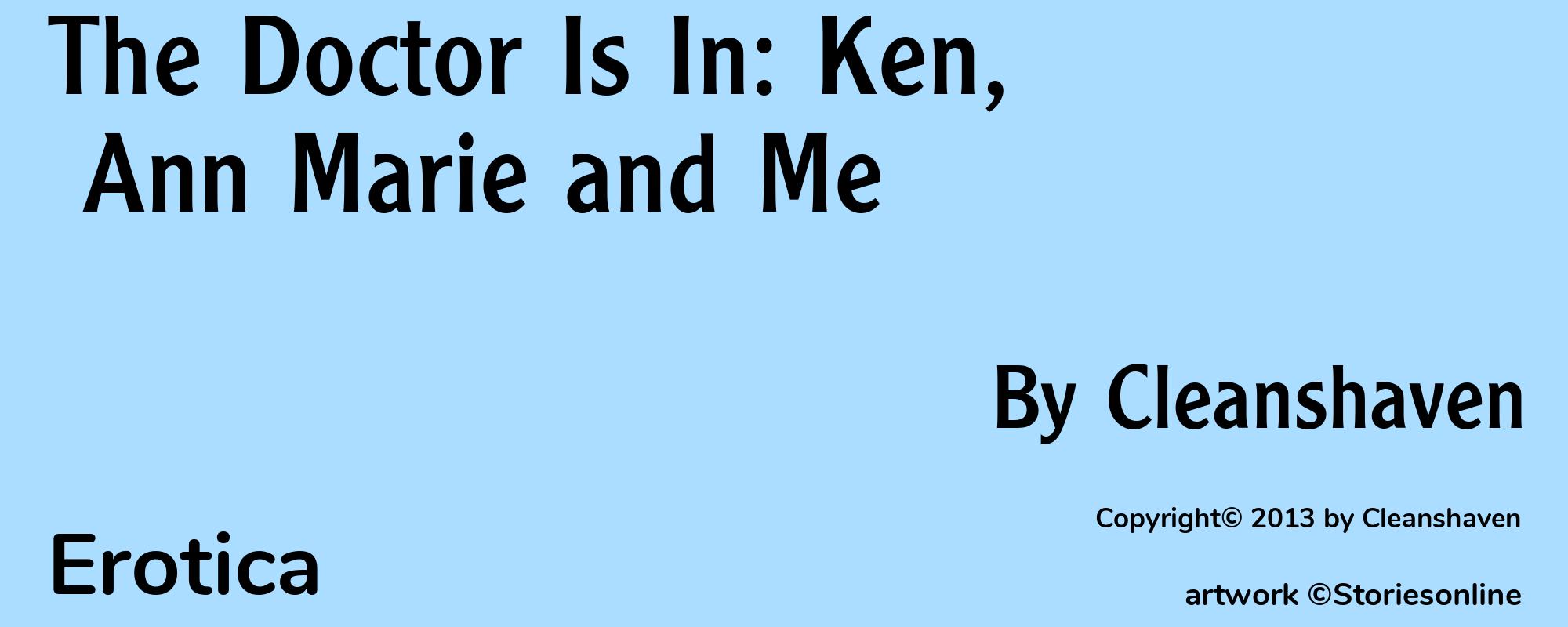 The Doctor Is In: Ken, Ann Marie and Me - Cover