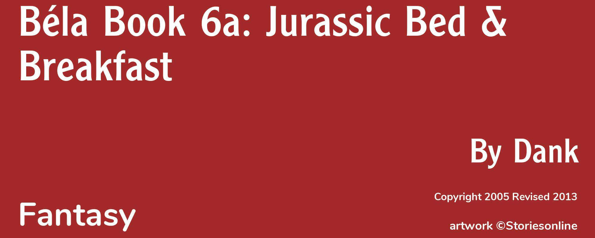 Béla Book 6a: Jurassic Bed & Breakfast - Cover
