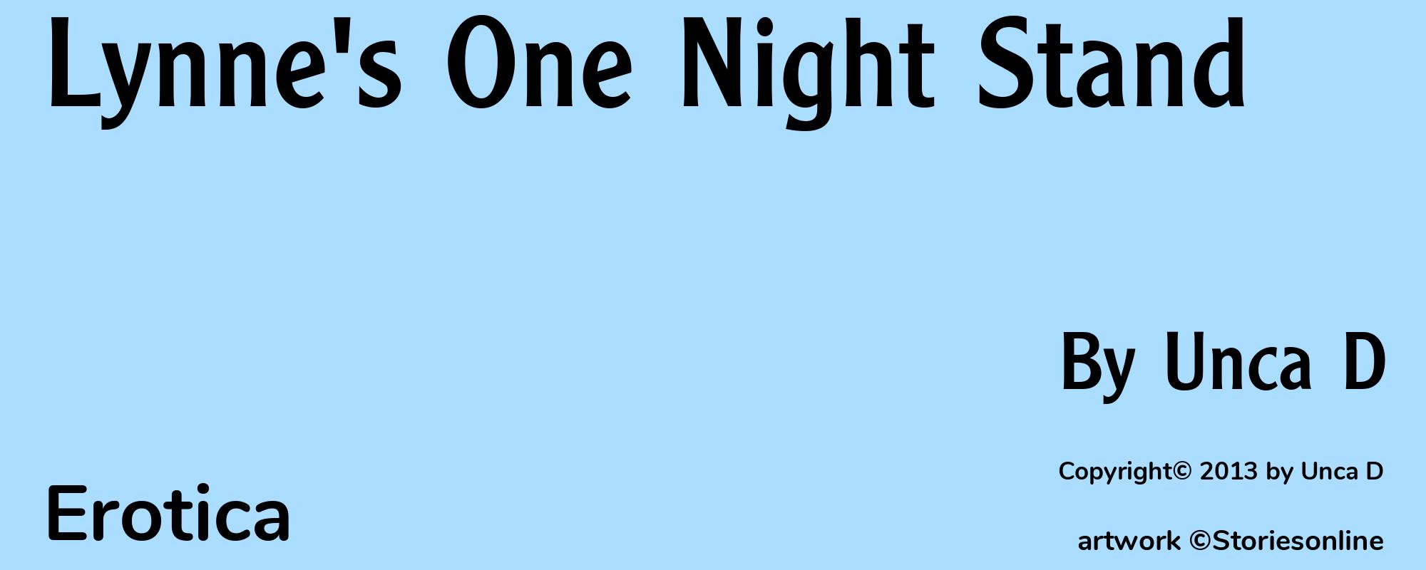 Lynne's One Night Stand - Cover