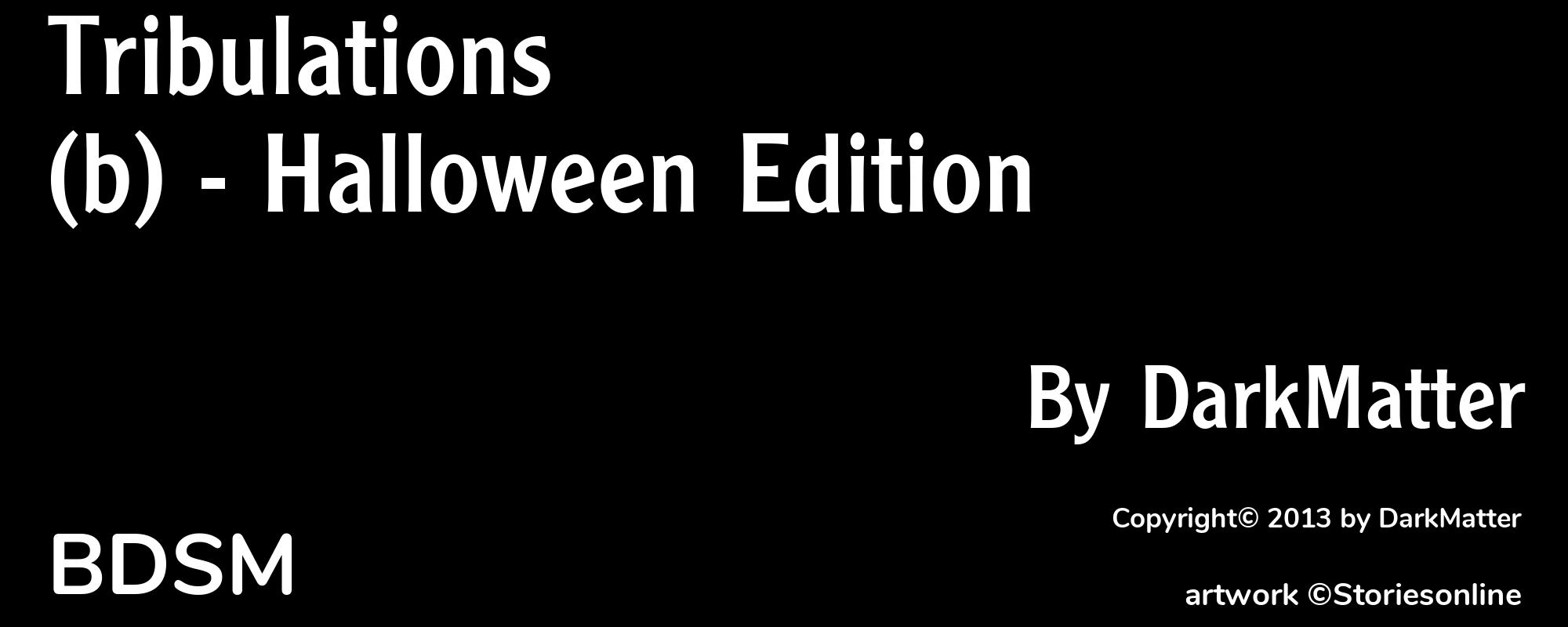 Tribulations (b) - Halloween Edition - Cover
