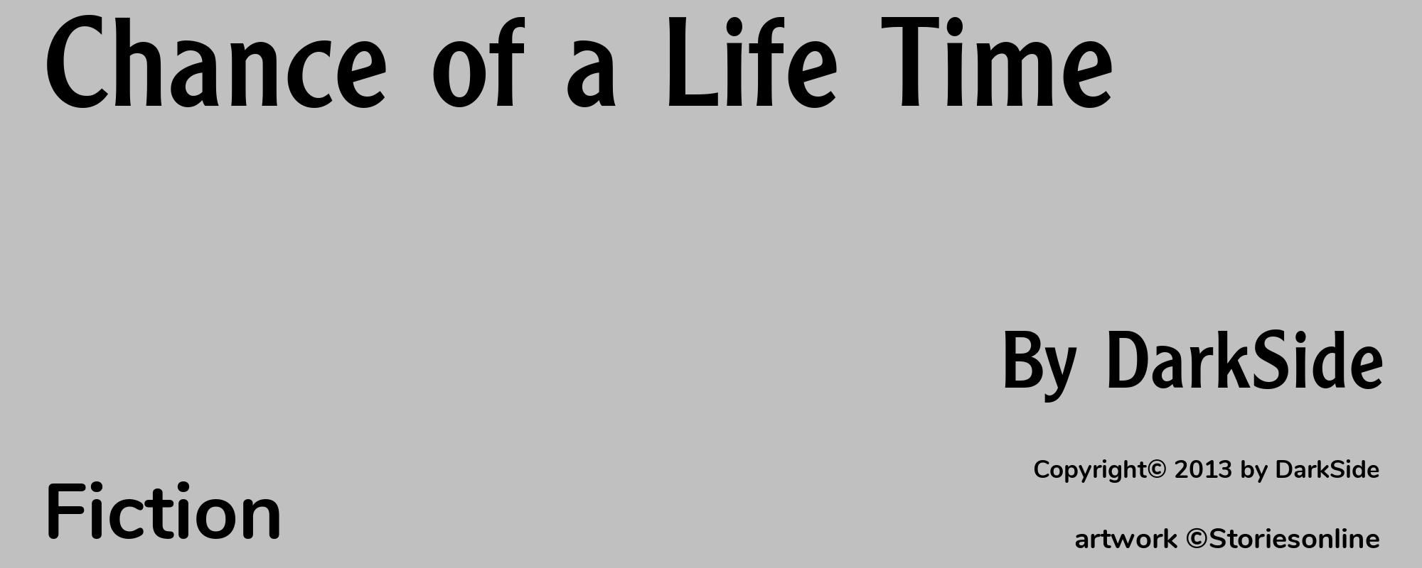 Chance of a Life Time - Cover