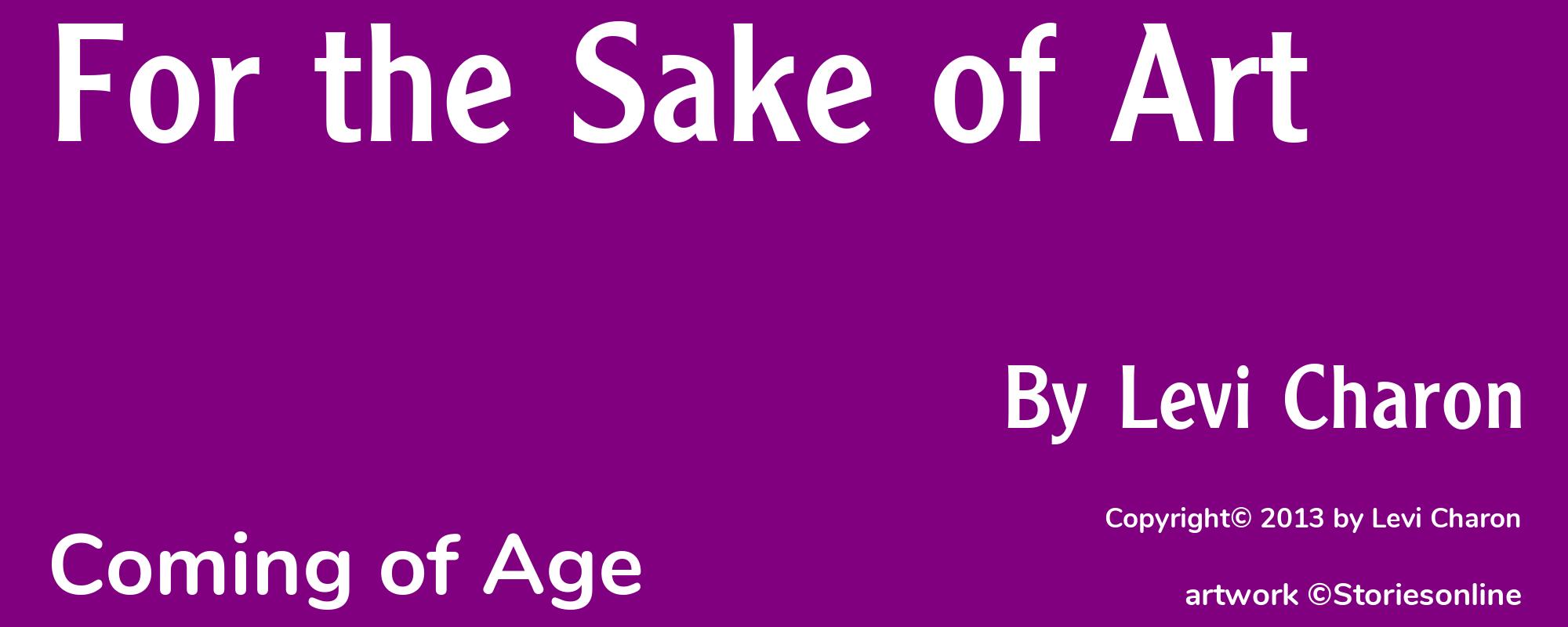 For the Sake of Art - Cover