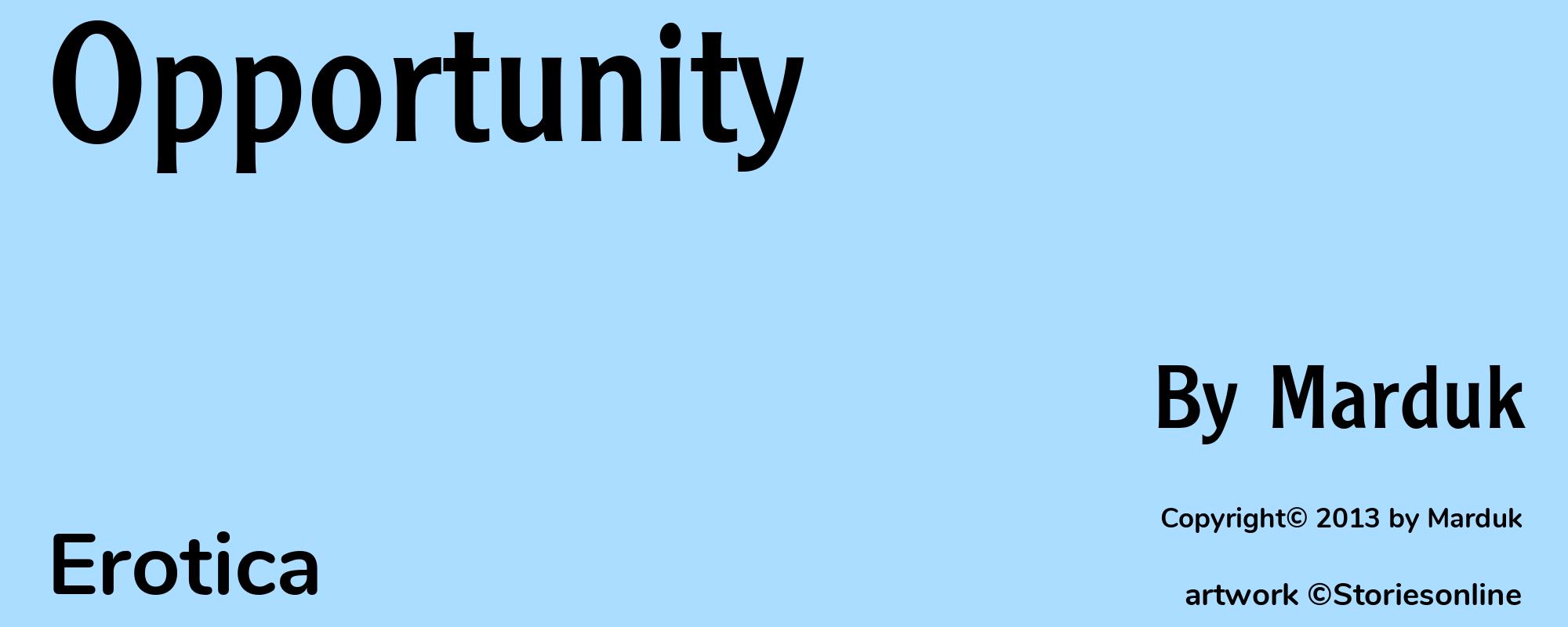Opportunity - Cover