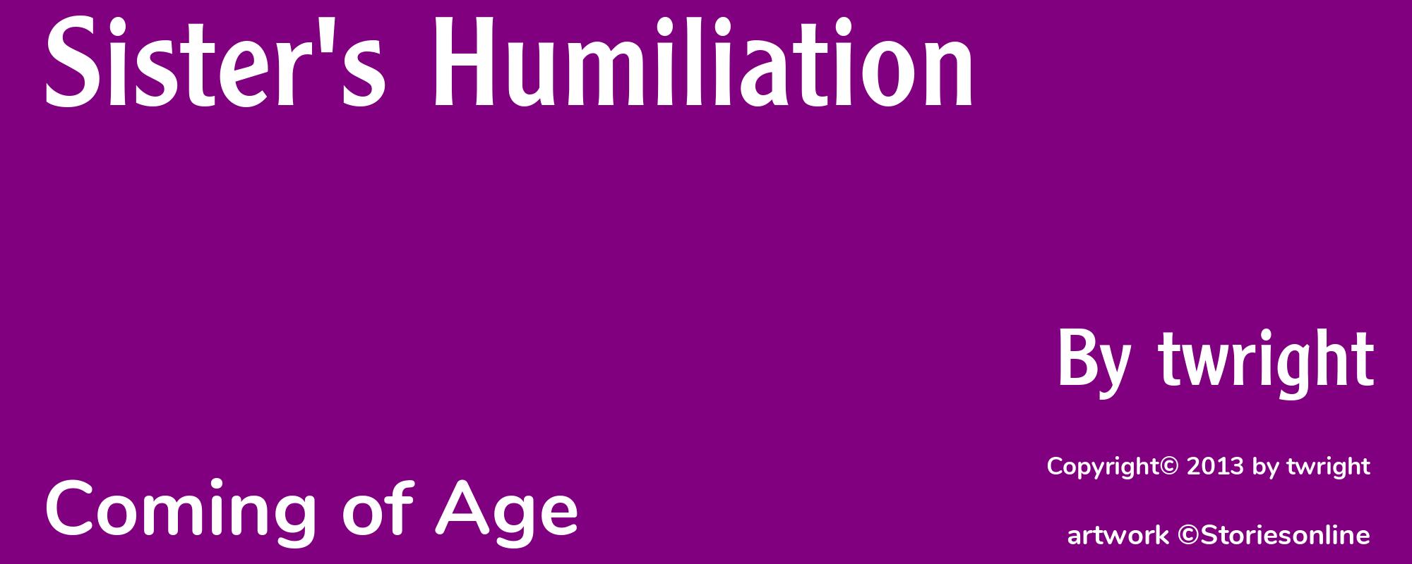 Sister's Humiliation - Cover