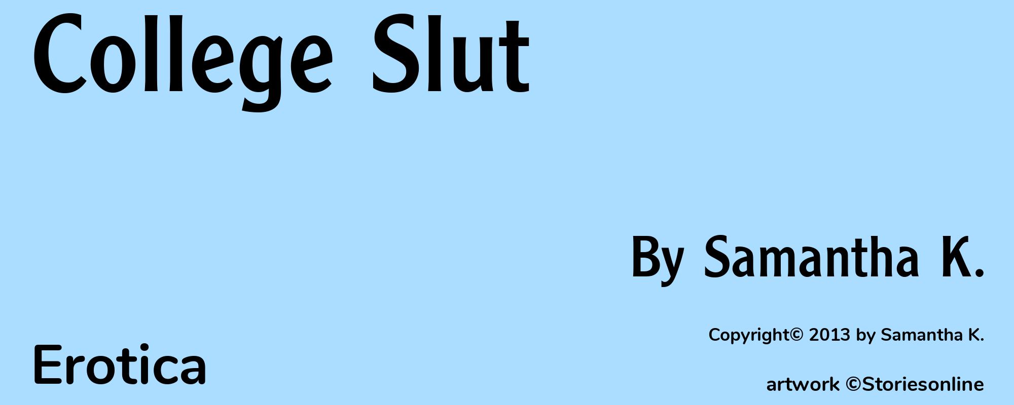 College Slut - Cover