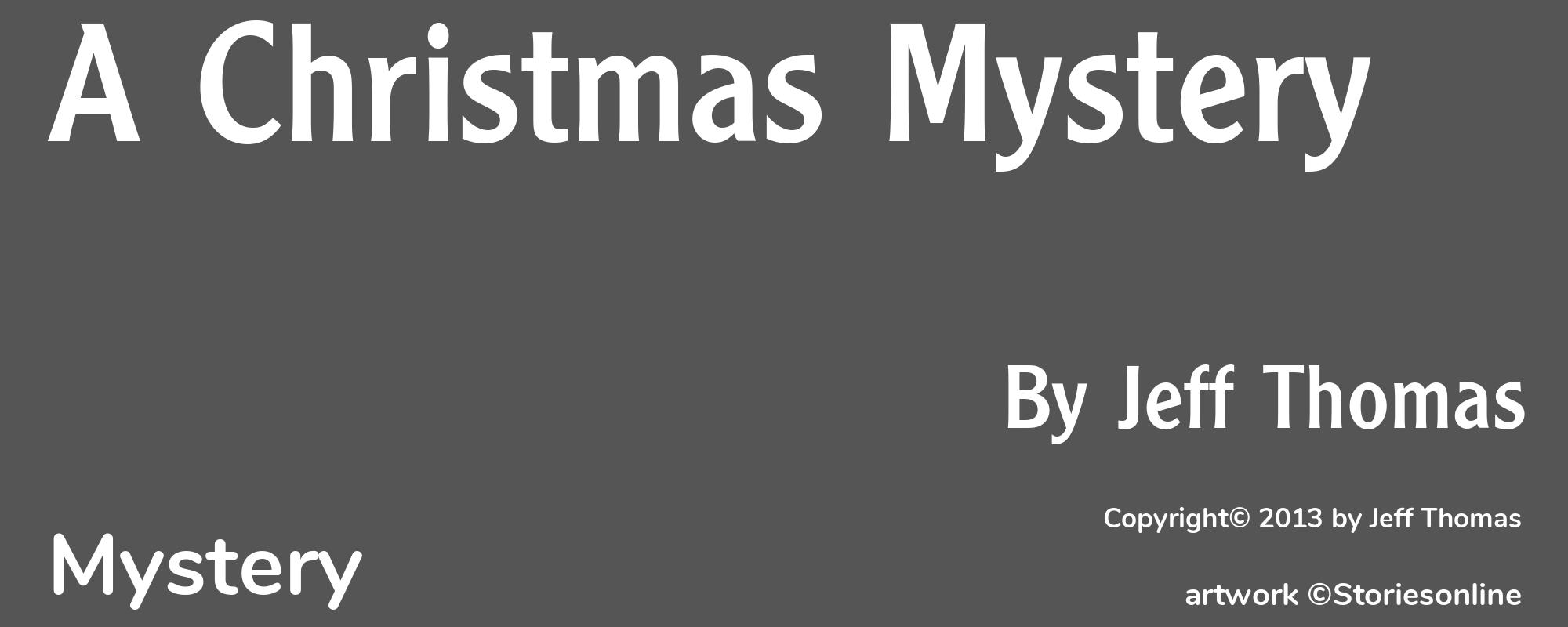 A Christmas Mystery - Cover