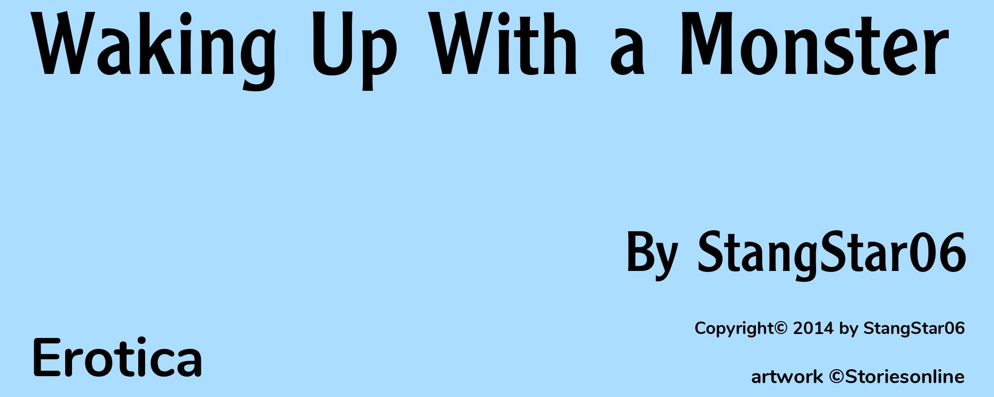 Waking Up With a Monster - Cover