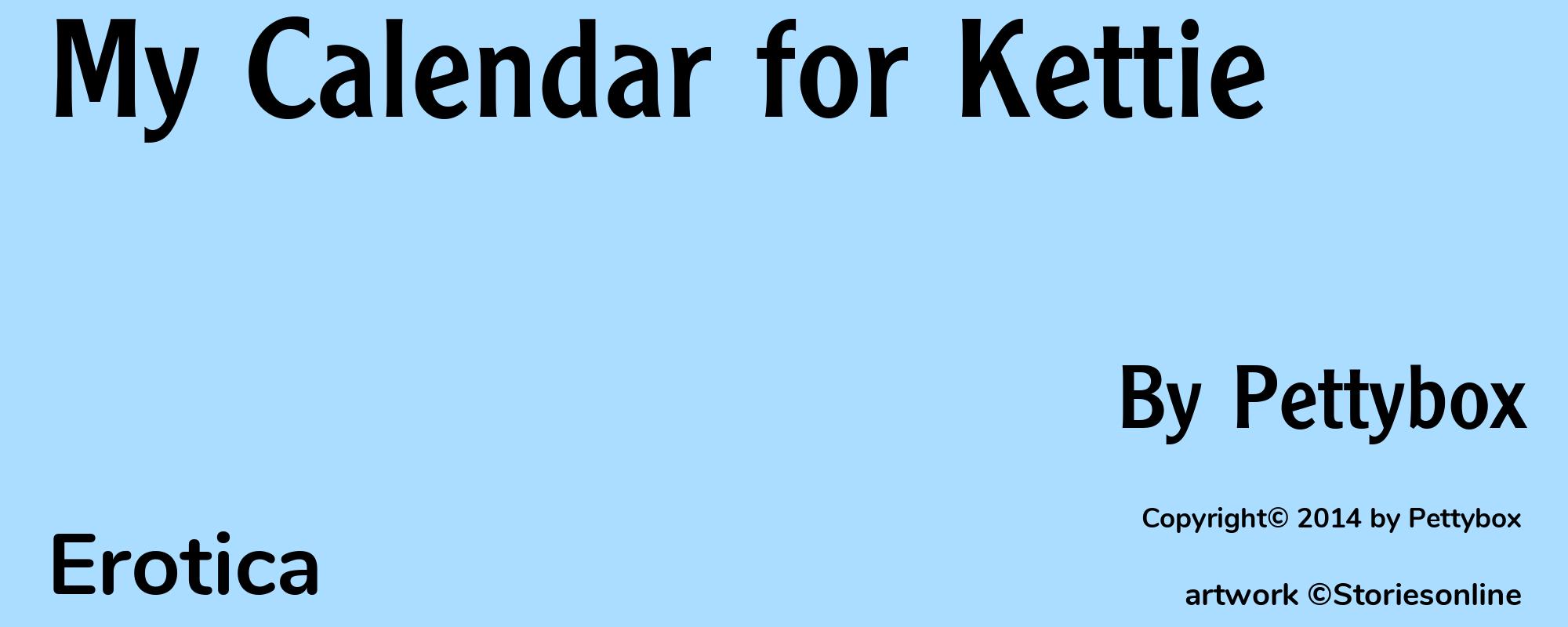 My Calendar for Kettie - Cover