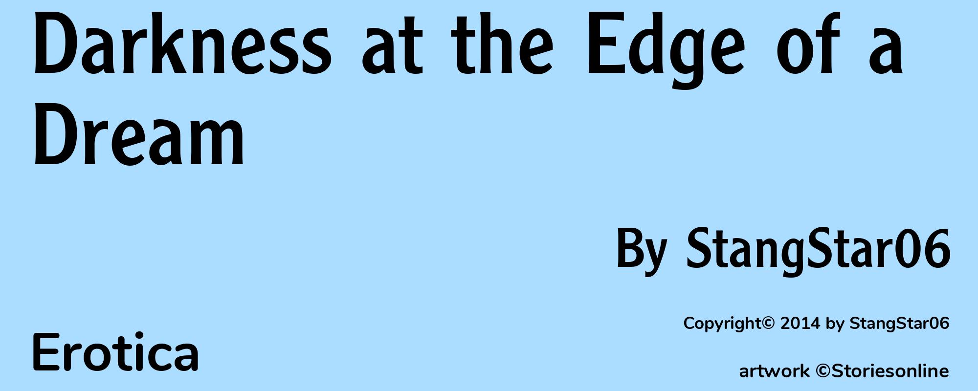 Darkness at the Edge of a Dream - Cover