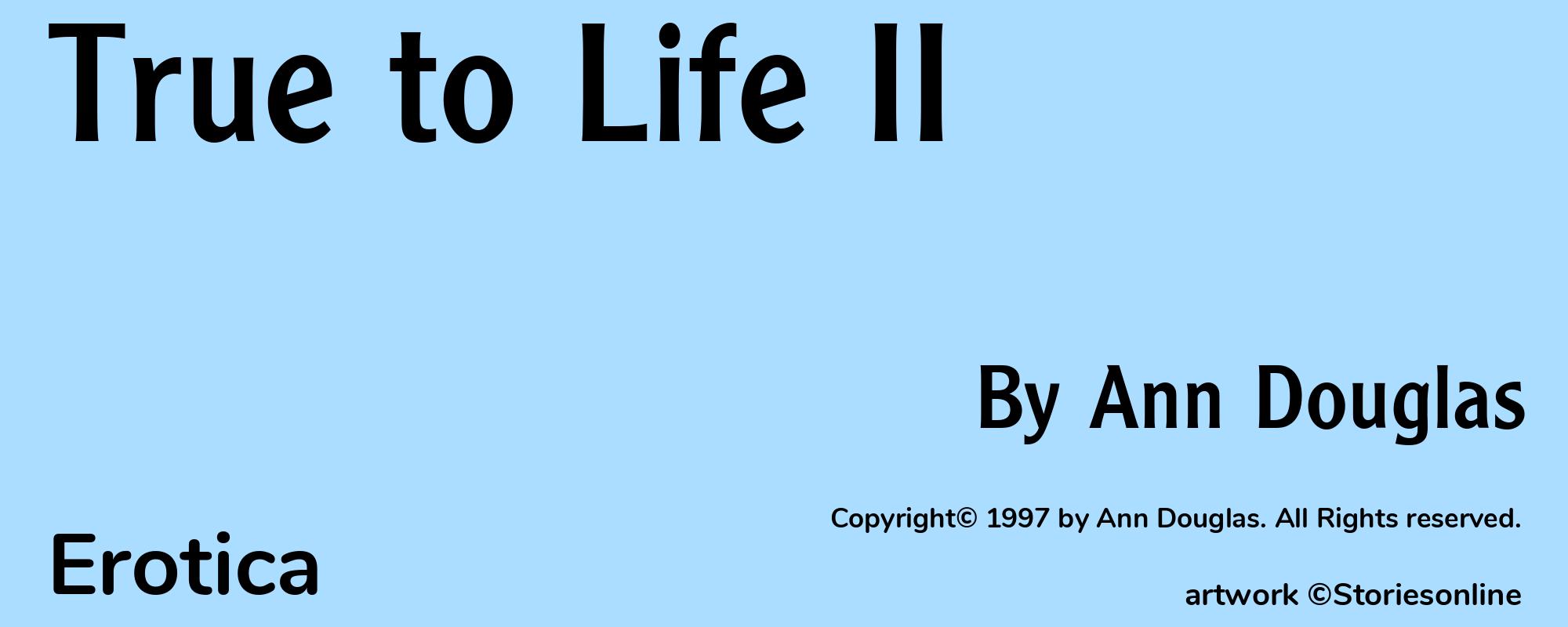 True to Life II - Cover
