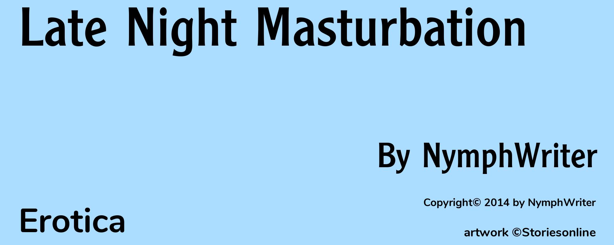 Late Night Masturbation - Cover