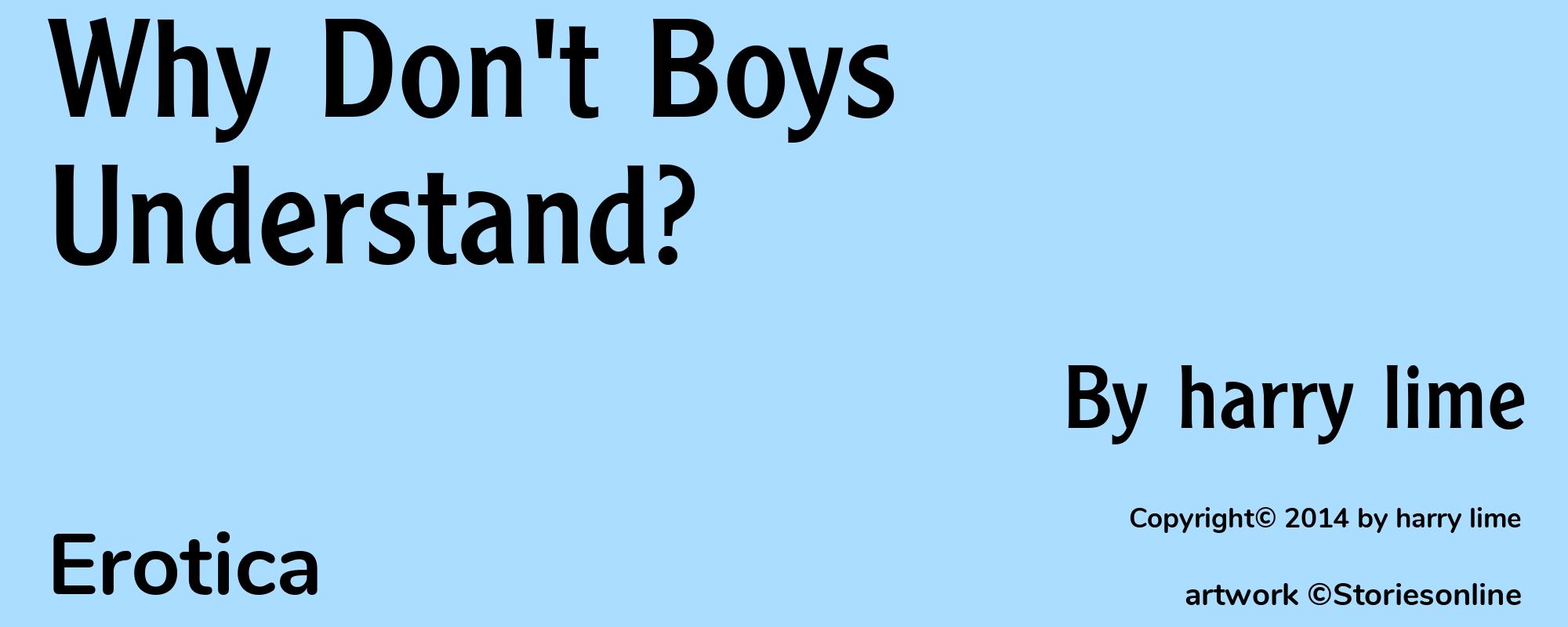 Why Don't Boys Understand? - Cover